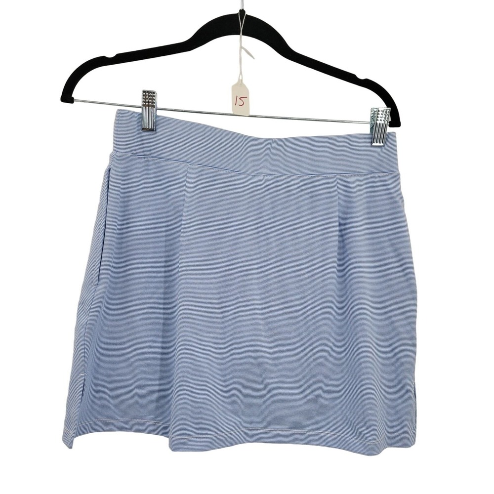 Izod Golf Skirt Skort Sz S Tennis Prep Blue Striped Pockets Nautical Old Money
